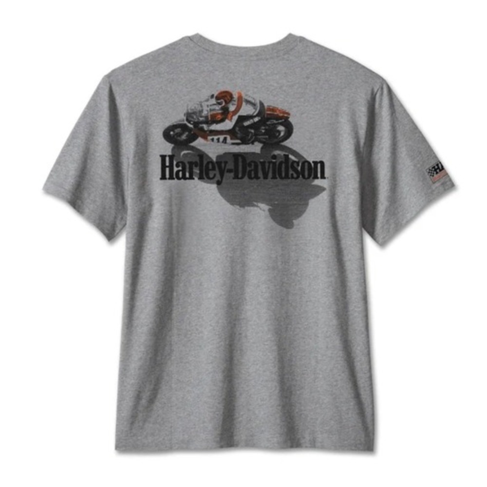 Harley Davidson #1 Faster Men's Tee Charcoal Grey Heatherโ SIze XXL
